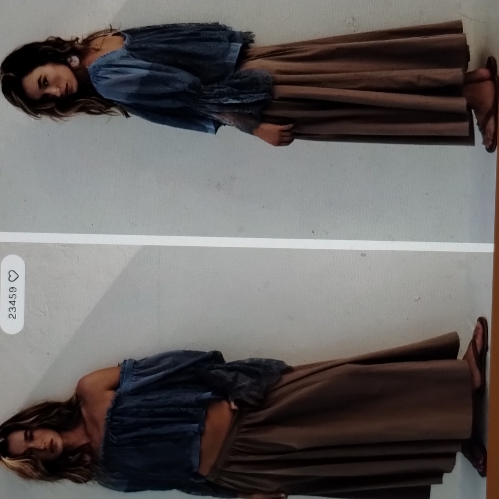 Free People Lowen Midi Skirt Dusted Cocoa S - Picture 4 of 6